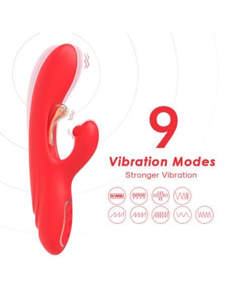 Armony - vibrador estimulador punto g y clÍtoris con lengua oscilante rojo