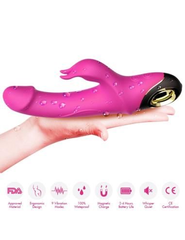 Armony - meteror dildo vibrador rabbit rotador fucsia