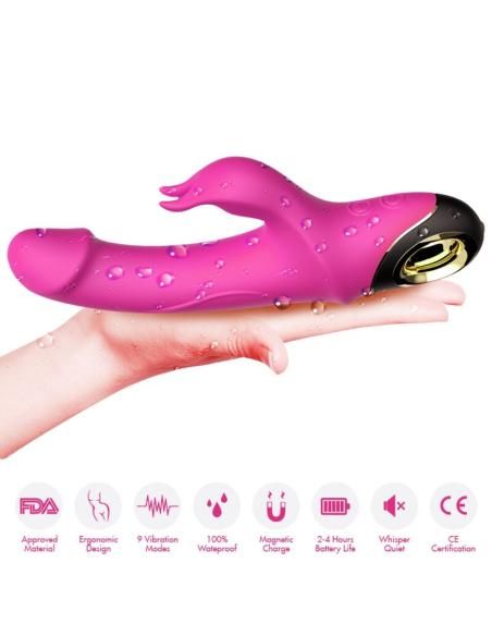 Armony - meteror dildo vibrador rabbit rotador fucsia