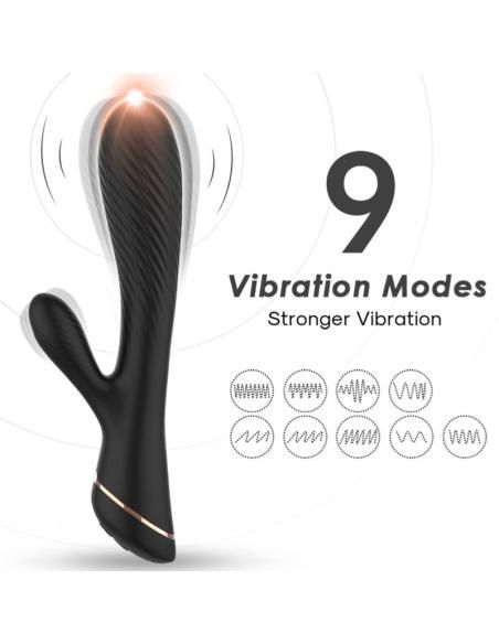 Armony - vibrador rabbit silicona negro