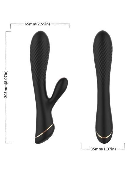 Armony - vibrador rabbit silicona negro