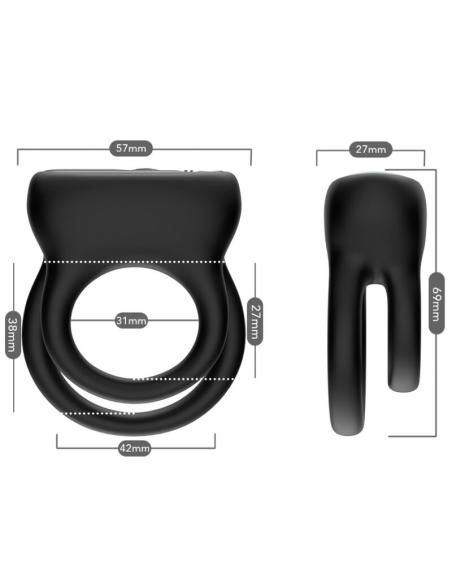 Armony - doble anillo vibrador negro