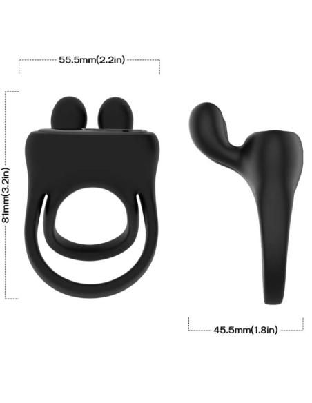 Armony - anillo vibrador rabbit negro