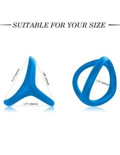 Armony - tresor anillo doble silicona azul 2