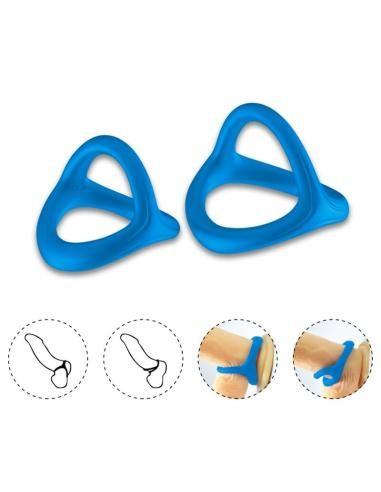 Armony - tresor anillo doble silicona azul