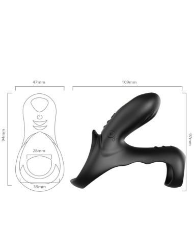 Armony - ranger anillo doble vibrador pareja negro