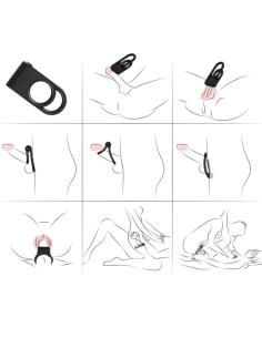 Armony - twins anillo doble vibrador parejas negro 2