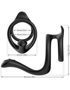Armony - tail anillo doble anal negro 2