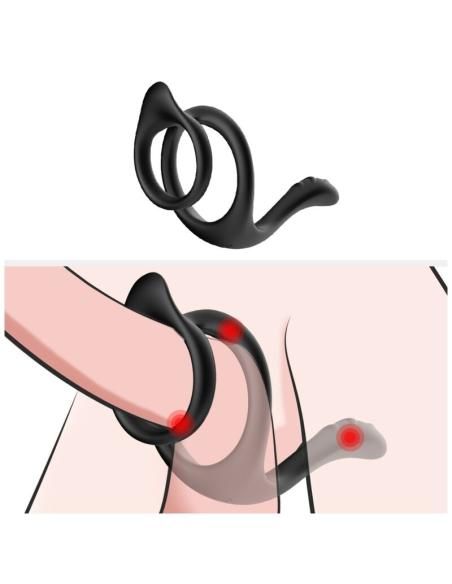 Armony - tail anillo doble anal negro