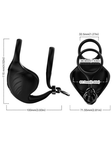 Armony - manta anillo vibrador testÍculos control remoto negro