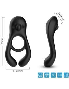 Armony - veyron anillo vibrador doble pinza negro