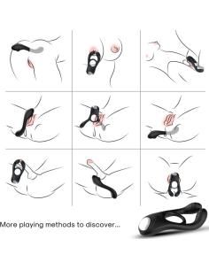 Armony - veyron anillo vibrador doble pinza negro 2
