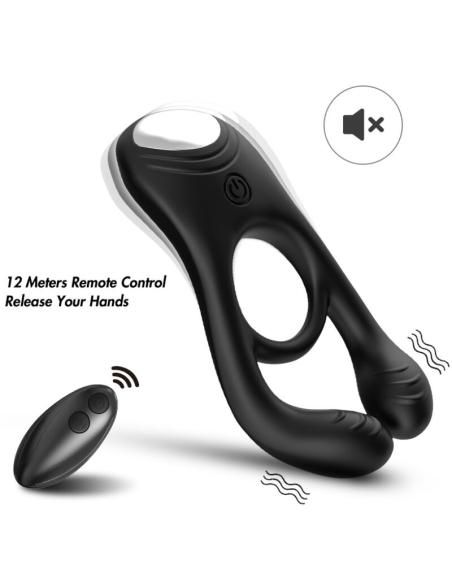 Armony - veyron anillo vibrador doble pinza control remoto negro