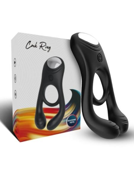 Armony - veyron anillo vibrador doble pinza control remoto negro