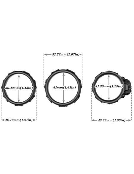 Armony - anillos calavera silicona negro