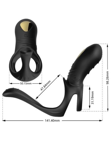 Armony - joy jumper anillo vibrador parejas & plug anal negro