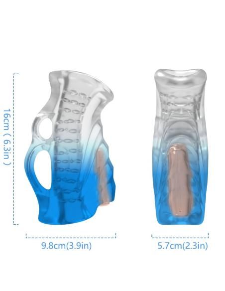 Armony - masturbator dedal & vibrador azul degradado