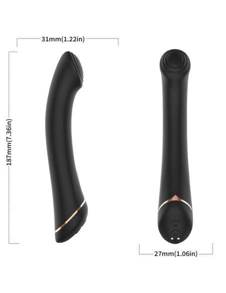 Armony - vibrador cabeza plana silicona negro