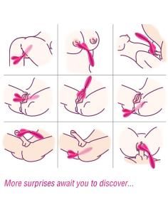 Armony - y-wand masajeador & vibrador cabeza doble fucsia 2