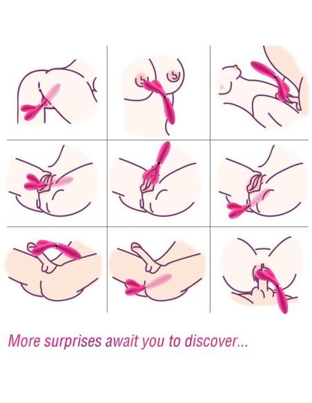 Armony - y-wand masajeador & vibrador cabeza doble fucsia