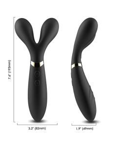 Armony - y-wand masajeador & vibrador cabeza doble negro