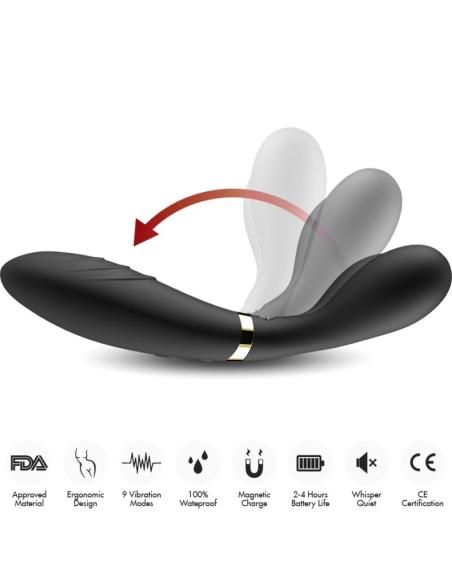 Armony - y-wand masajeador & vibrador cabeza doble negro