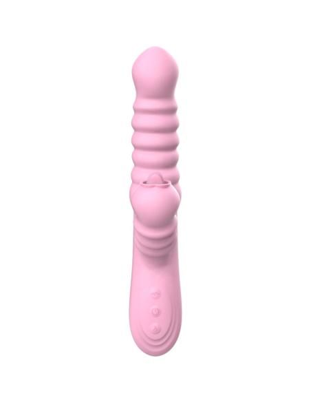 Armony - vibrador multifuncion con lengua estimuladora efecto calor rosa