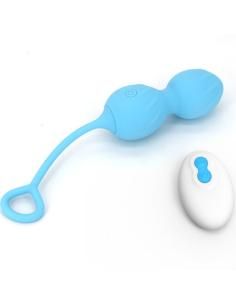 Armony - blossoms pesas vaginales vibrador control remoto 10 vibraciones azul