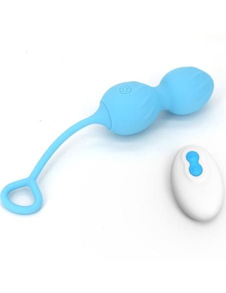 Armony - blossoms pesas vaginales vibrador control remoto 10 vibraciones azul