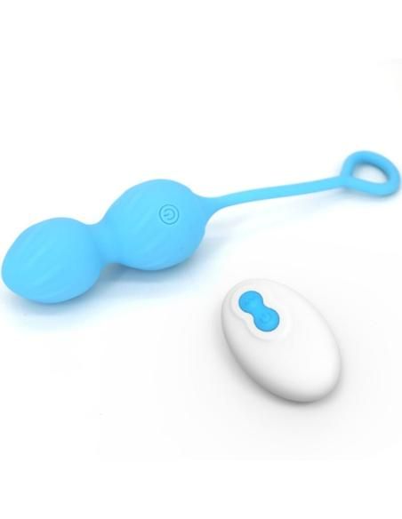Armony - blossoms pesas vaginales vibrador control remoto 10 vibraciones azul
