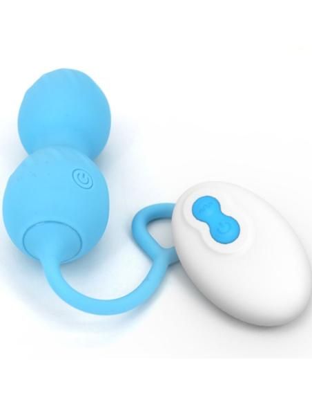 Armony - blossoms pesas vaginales vibrador control remoto 10 vibraciones azul