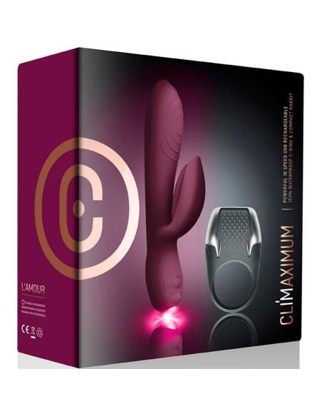 Climaximum - lamour kit vibrador rabbit + anillo pene led