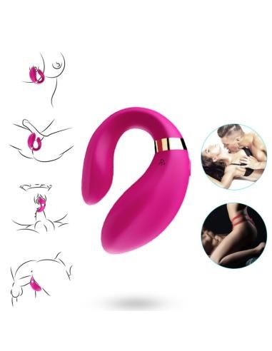 Armony - crescent vibrador pareja control remoto fucsia