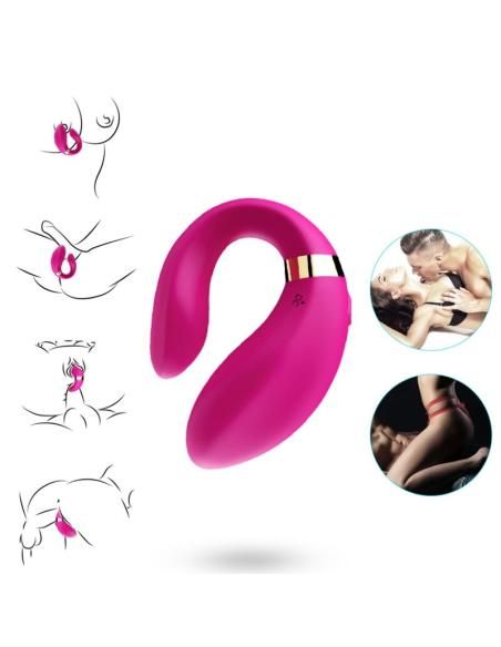 Armony - crescent vibrador pareja control remoto fucsia