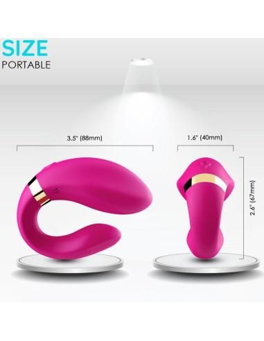 Armony - crescent vibrador pareja control remoto fucsia