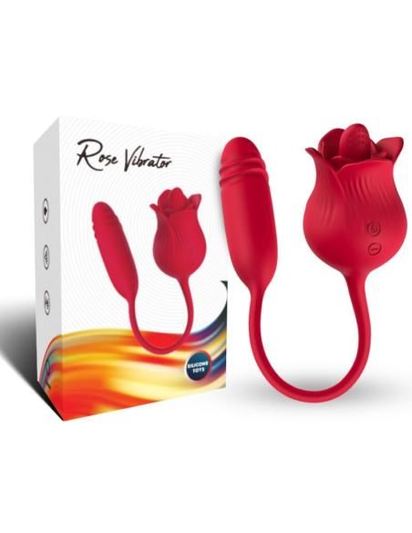 Armony - roselip estimulador clitoris con lengua 10 modos & vibrador rojo