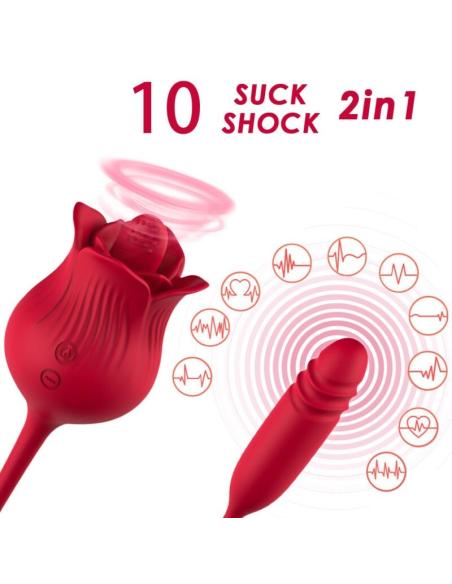 Armony - roselip estimulador clitoris con lengua 10 modos & vibrador rojo