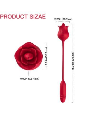 Armony - roselip estimulador clitoris con lengua 10 modos & vibrador rojo