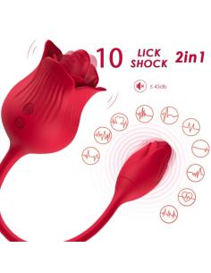 Armony - rosa vibrador estimulador clÍtoris con cola 10 modos rojo