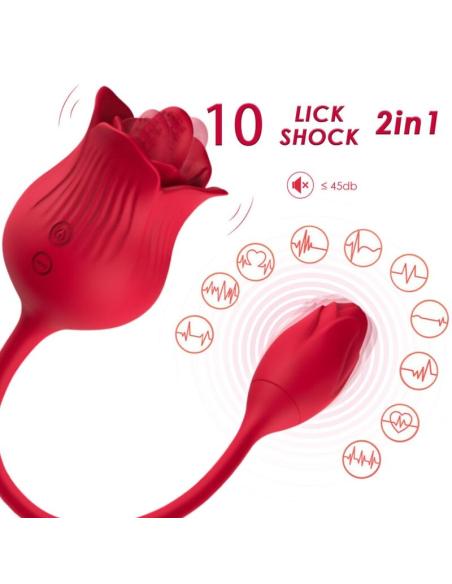 Armony - rosa vibrador estimulador clÍtoris con cola 10 modos rojo