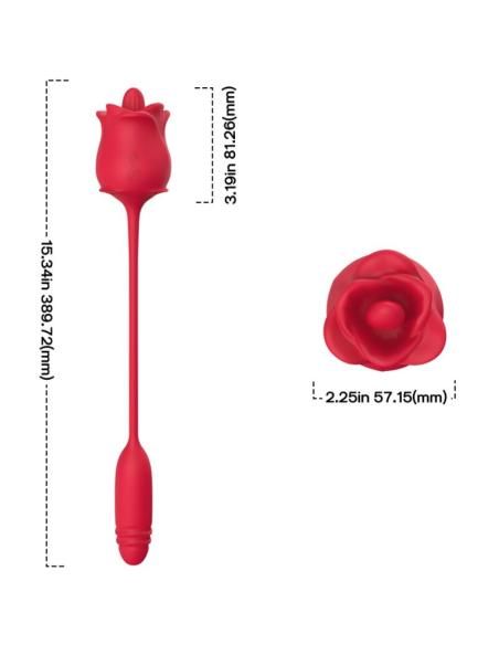 Armony - rosa 3 en 1, estimulador, succionador y up&down con cola rojo