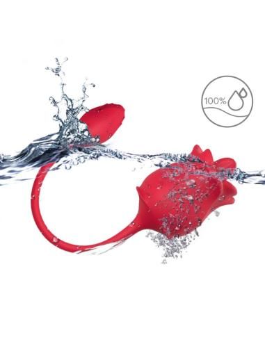 Armony - rosa 2 en 1 estimulador succionador & vibrador 10 modos con cola rojo
