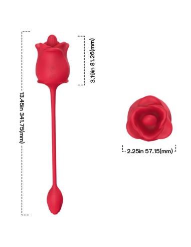 Armony - rosa 2 en 1 estimulador succionador & vibrador 10 modos con cola rojo