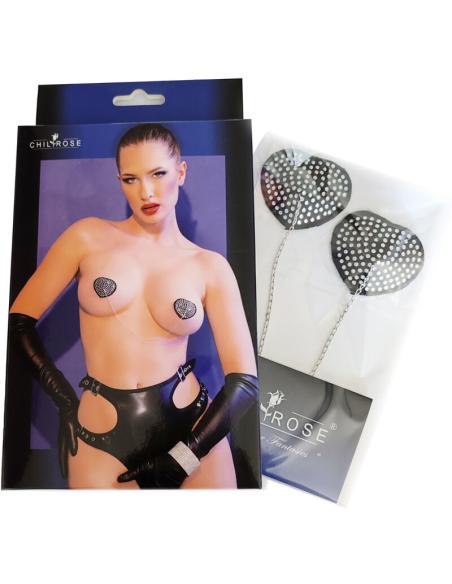 Chilirose - cr 4662 cubrepezones plateado & negro