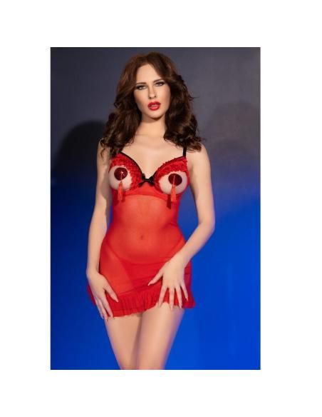 Chilirose - cr 4832 babydoll rojo s/m
