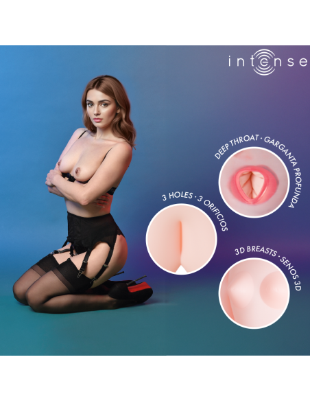 Intense dolls - monique muÑeca hinchable con tres orificios