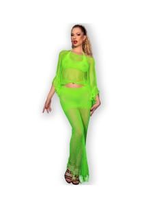 Chilirose - cr 4666 top & falda negro s/m