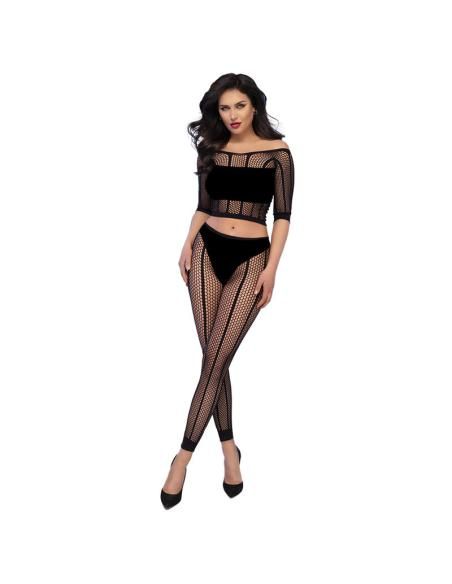 Chilirose - cr 4647 top & leggins negro s/m