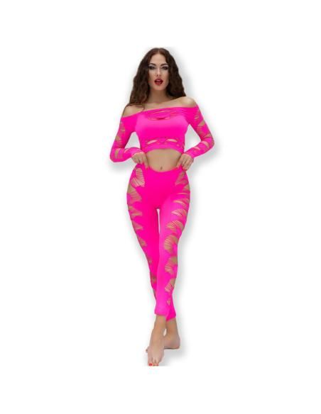 Chilirose - cr 4632 top & pantalon fucsia s/l
