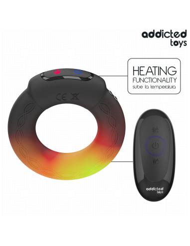 Addicted toys - anillo pene vibrador efecto calor control remoto